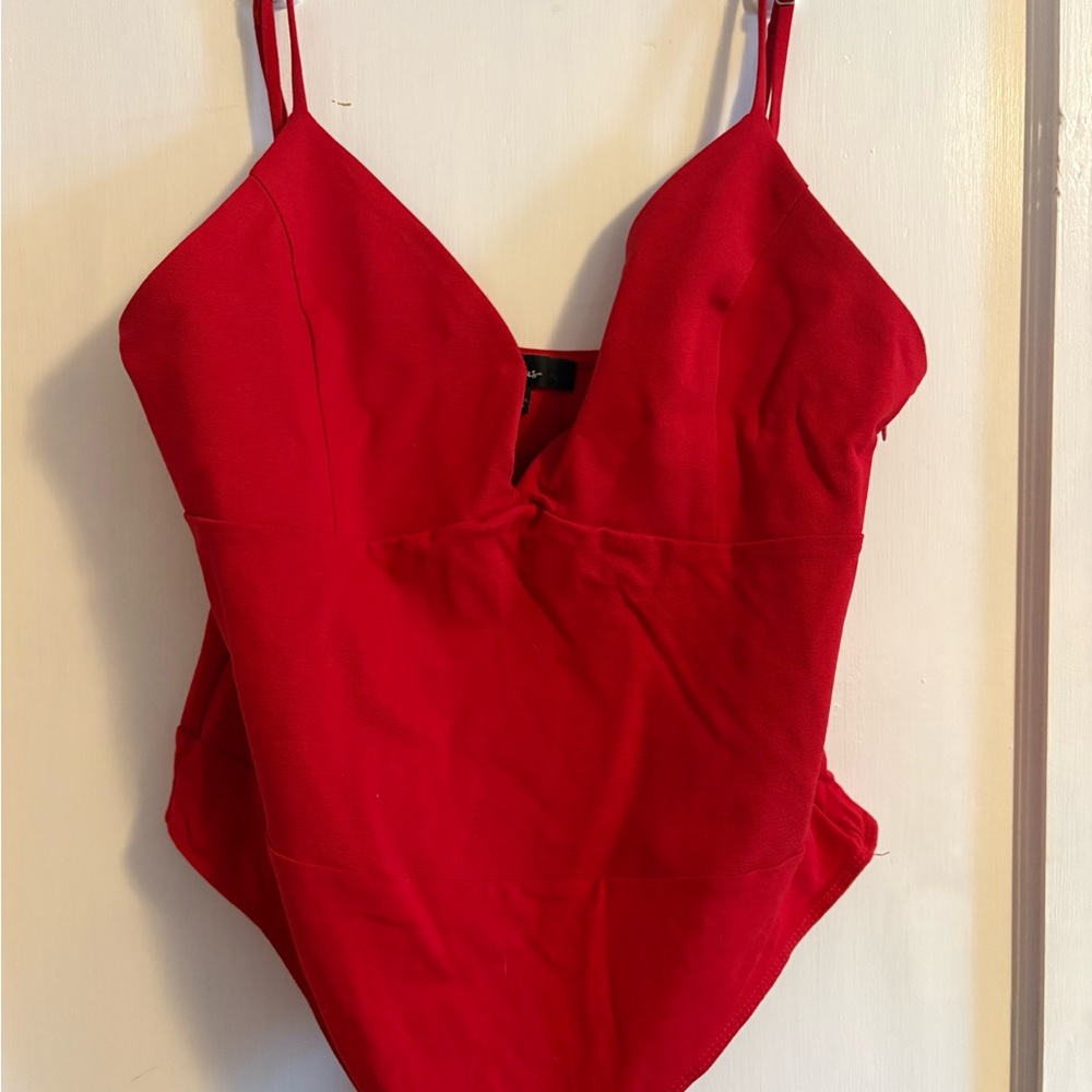 Red Strappy Bodysuit